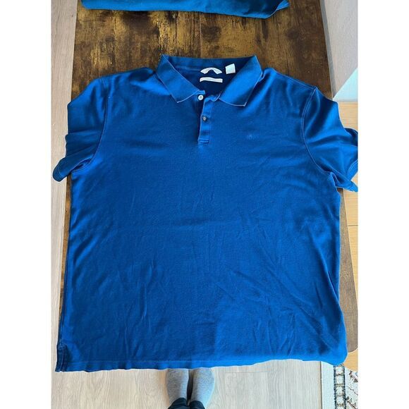 Calvin Klein Men's Blue Liquid Touch‎ Polo Shirt Casual Comfort - Picture 2 of 3